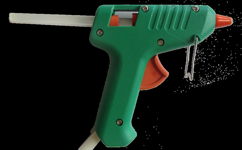 Photograph of hot glue gun.