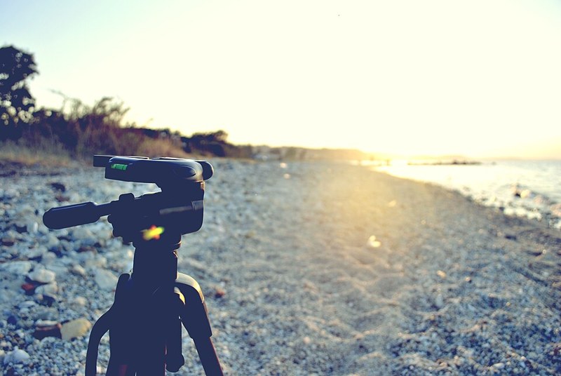 Photograph of camera tripod.